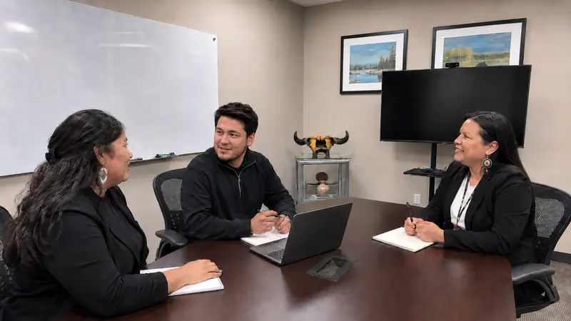 Arrow staff meeting with a client in a boardroom